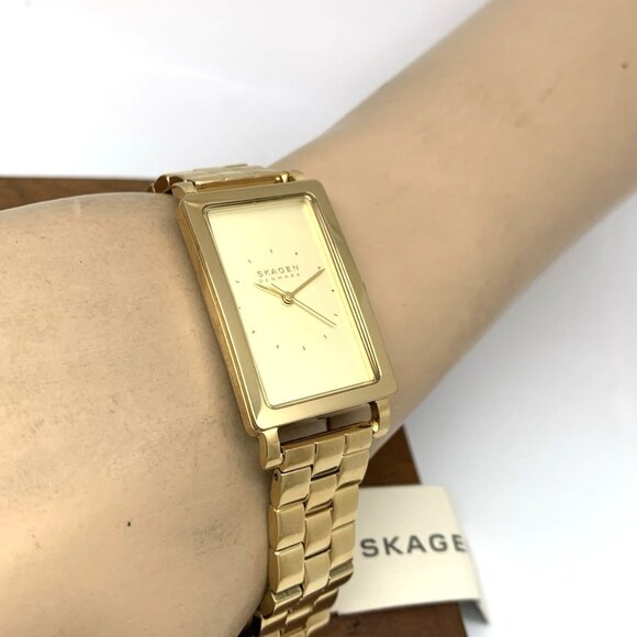 Skagen Women's Watch SKW3098 Hagen Lillie Quartz Tank Gold Stainless Steel 22mm - Picture 6 of 14